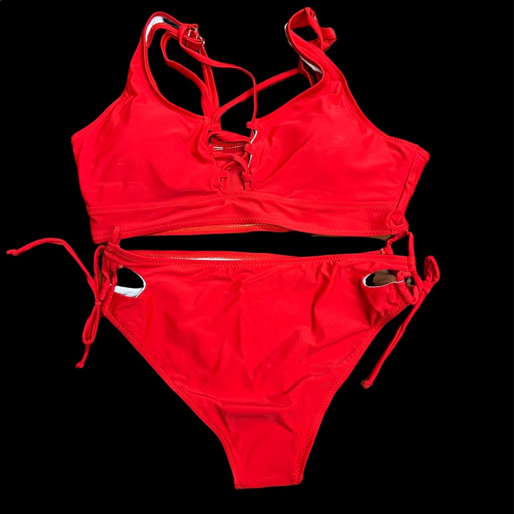 Beach Sissi two piece bikini Red